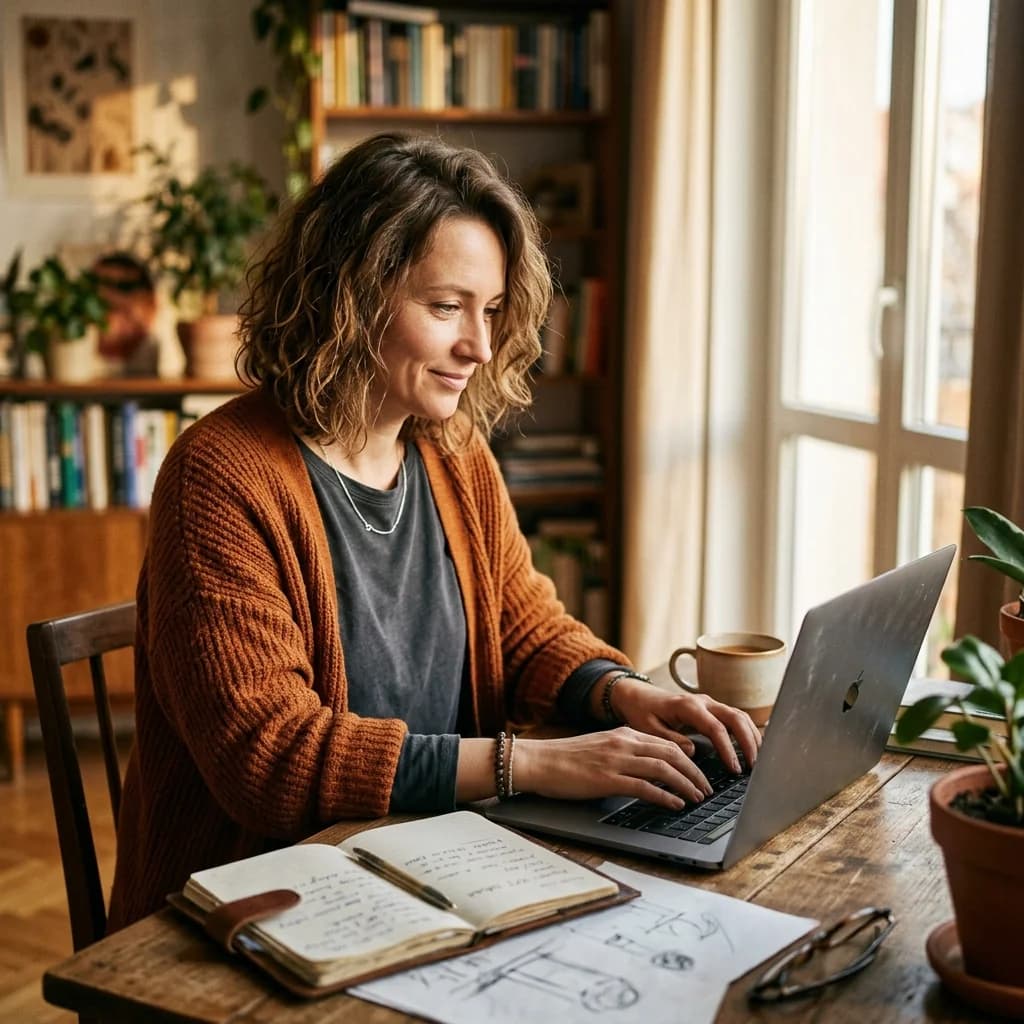 Freelancer przy laptopie — pożyczka bez zaświadczeń dla samozatrudnionych i JDG